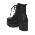 thumbnail image 3 of New Women Indulge Mona I Faux Suede Platform Lug Sole Block Heel Combat Bootie, 3 of 7
