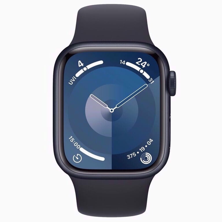 Apple Watch Series 9 GPS Cellular 45 mm Aluminum Case with Black
