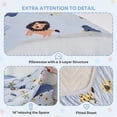 thumbnail image 3 of Bestier Twin Size Zippered Bedding Comforter Set | Plant-Based Sorona Fiber Reversible Comforter, YKK Zipper, Deep Pocket Fitted Sheet & 2 Pillowcases, Machine Washable, Sky Blue, 3 of 12