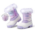 thumbnail image 4 of DREAM PAIRS Girls' Snow Boots, Mid-Calf Winter Boots with Plush Lining, Water-Resistant Upper, Side Zipper and Anti-Slip TPR Outsole, 4 of 6