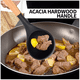 thumbnail image 4 of Juego de utensilios de cocina de silicona de 2 piezas, utensilios de cocina de madera fáciles de limpiar, utensilios de cocina antiadherentes, 4 of 5