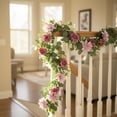 thumbnail image 6 of Artificial Flower Garland Vine Decor, Flexible Decorative Flower Garland Easy Bend Long Decorative Hanging Vine, Faux Flower Garland Decoration For Wedding Party Home Wall Window Decor, 6 of 8