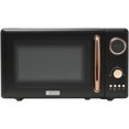 thumbnail image 1 of Haden 0.7 Cu Ft Compact Countertop Microwave, 700 Watts, Black & Copper, 1 of 10