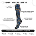 thumbnail image 3 of Lsque Funny Steam Train Pattern Sport Compression Socks for Men & Women 15-20 mmHg Knee High Nurse Pregnant Running Medical and Travel Athletic, 3 of 6