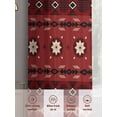thumbnail image 6 of Red Black Boho Sheer Curtains 72 Inch Length 2 Panels for Living Room, Vintage Ethnic Tribe Abstract Art Retro Voile Kitchen Curtain Set, Luxury Privacy Drapes Window Treatment for Bedroom, 6 of 7
