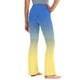 thumbnail image 5 of Odeerbi 2-13 Años Niñas Pierna Ancha Pantalones Yoga Gradiente Workout Danza Deportes Atlético Pantalones Elasticidad Lindo Alta Cintura Pantalones Pierna Recta, 5 of 9