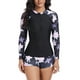 thumbnail image 2 of Traje de baño para mujer Traje de baño dividido para mujer Conjunto de traje de baño de dos piezas para mujer Traje de surf de manga larga Traje de buceo Bikini Trajes de baño para mujer, 2 of 9