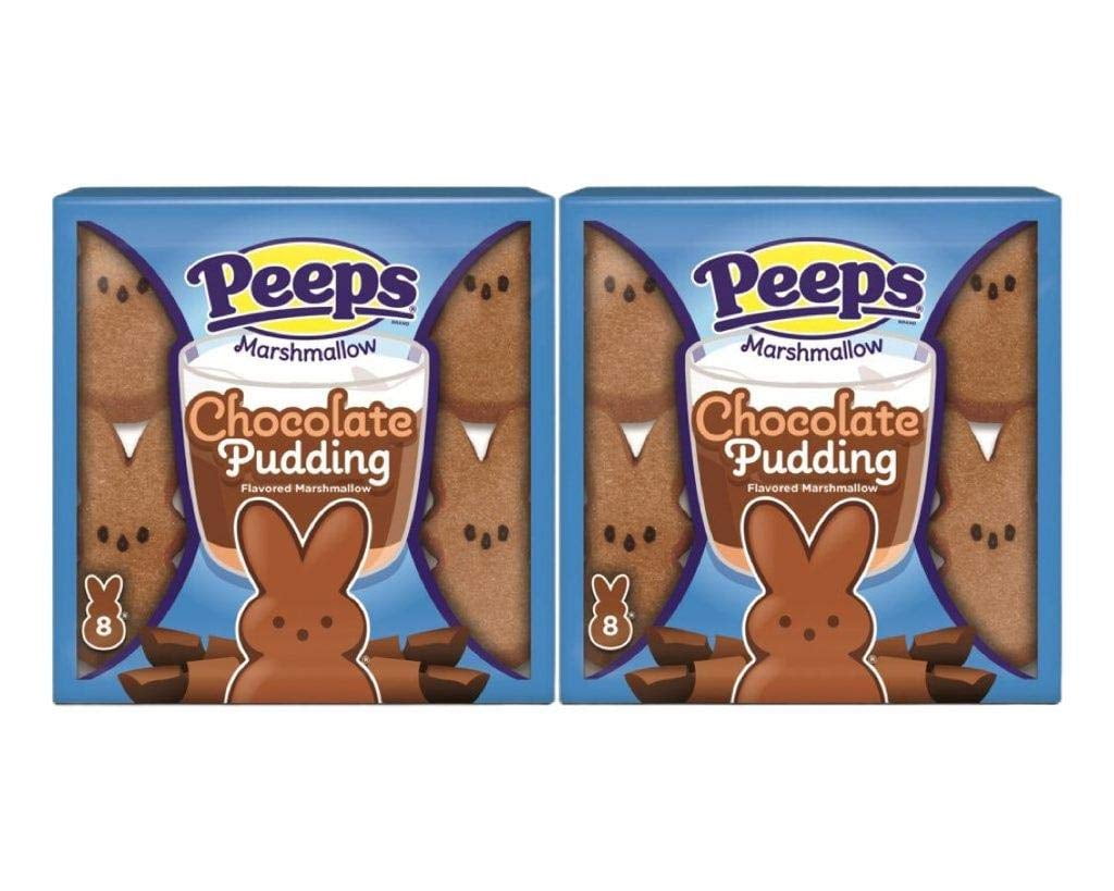 Peeps Chocolate Marshmallow Bunnies, Easter Candy For Kids, 8 Count Pack (Pack of 2)