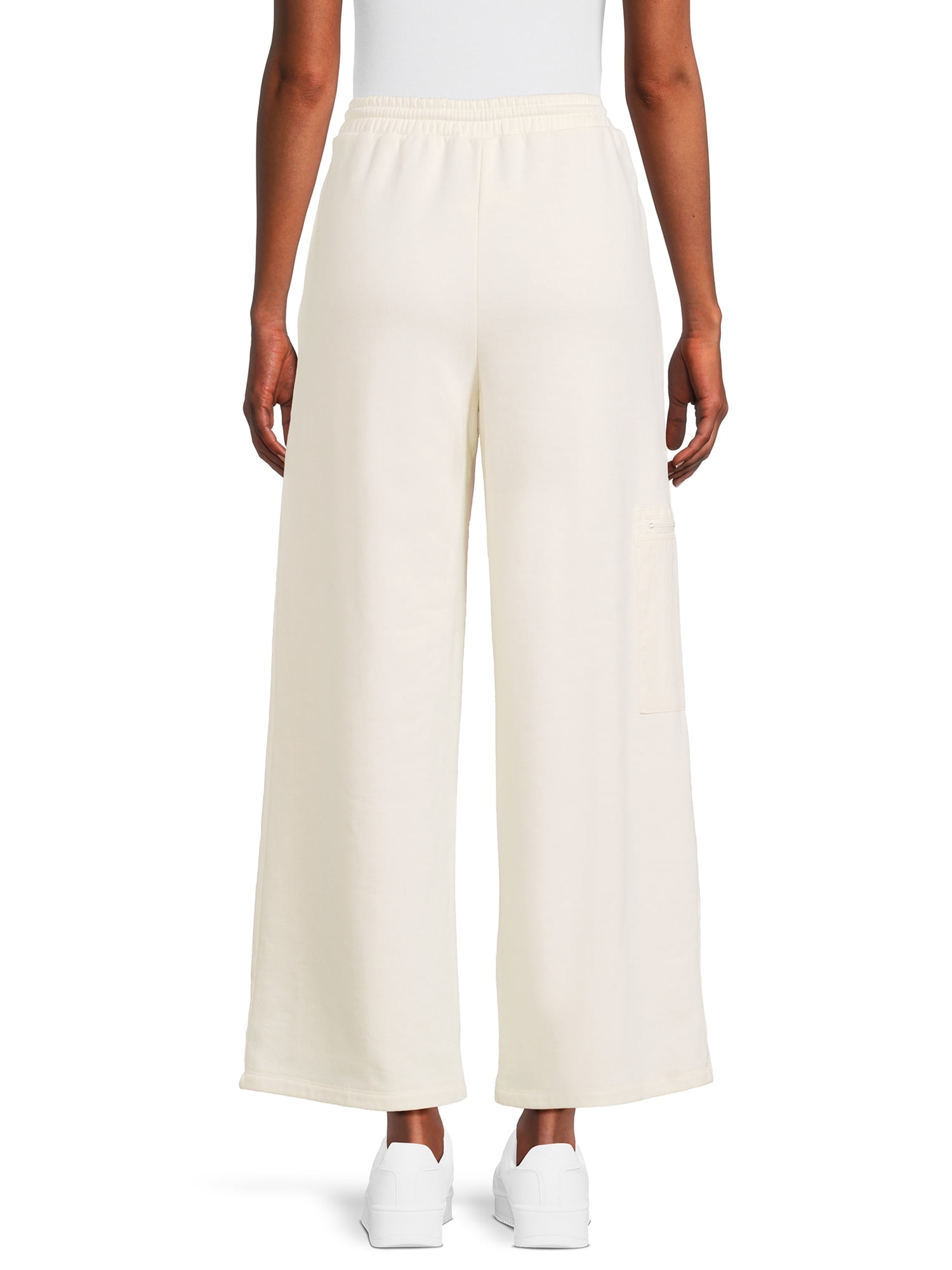 Self Esteem Juniors Wide Leg Fleece Cargo Pants, Sizes XS-XL