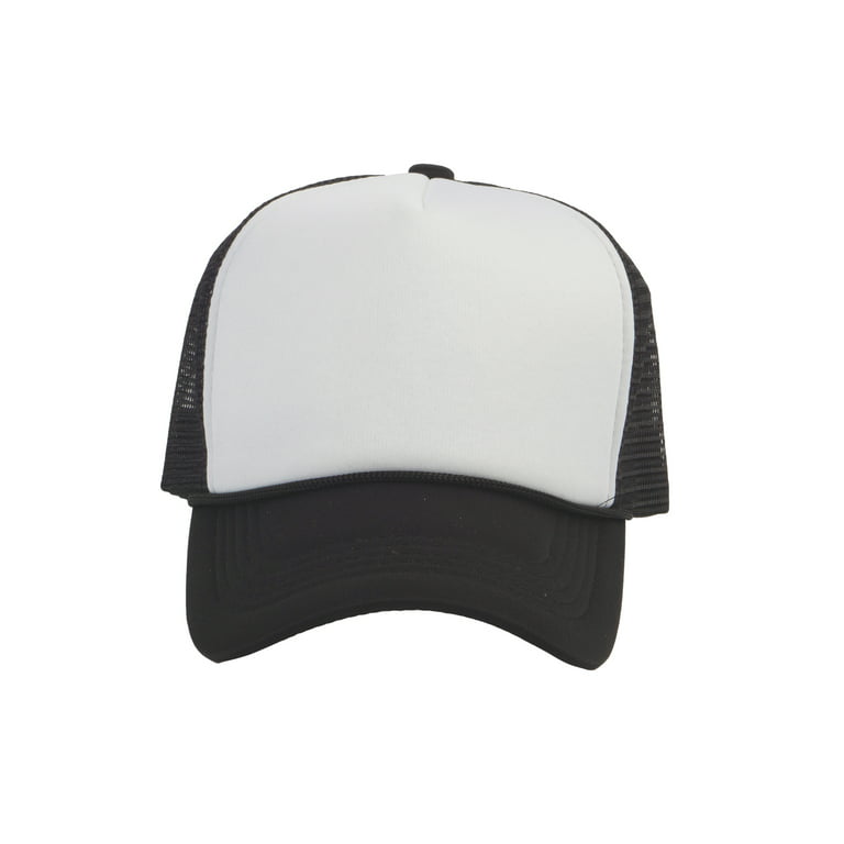 TOP HEADWEAR Blank Trucker Hat - Mens Trucker Hats Foam Mesh