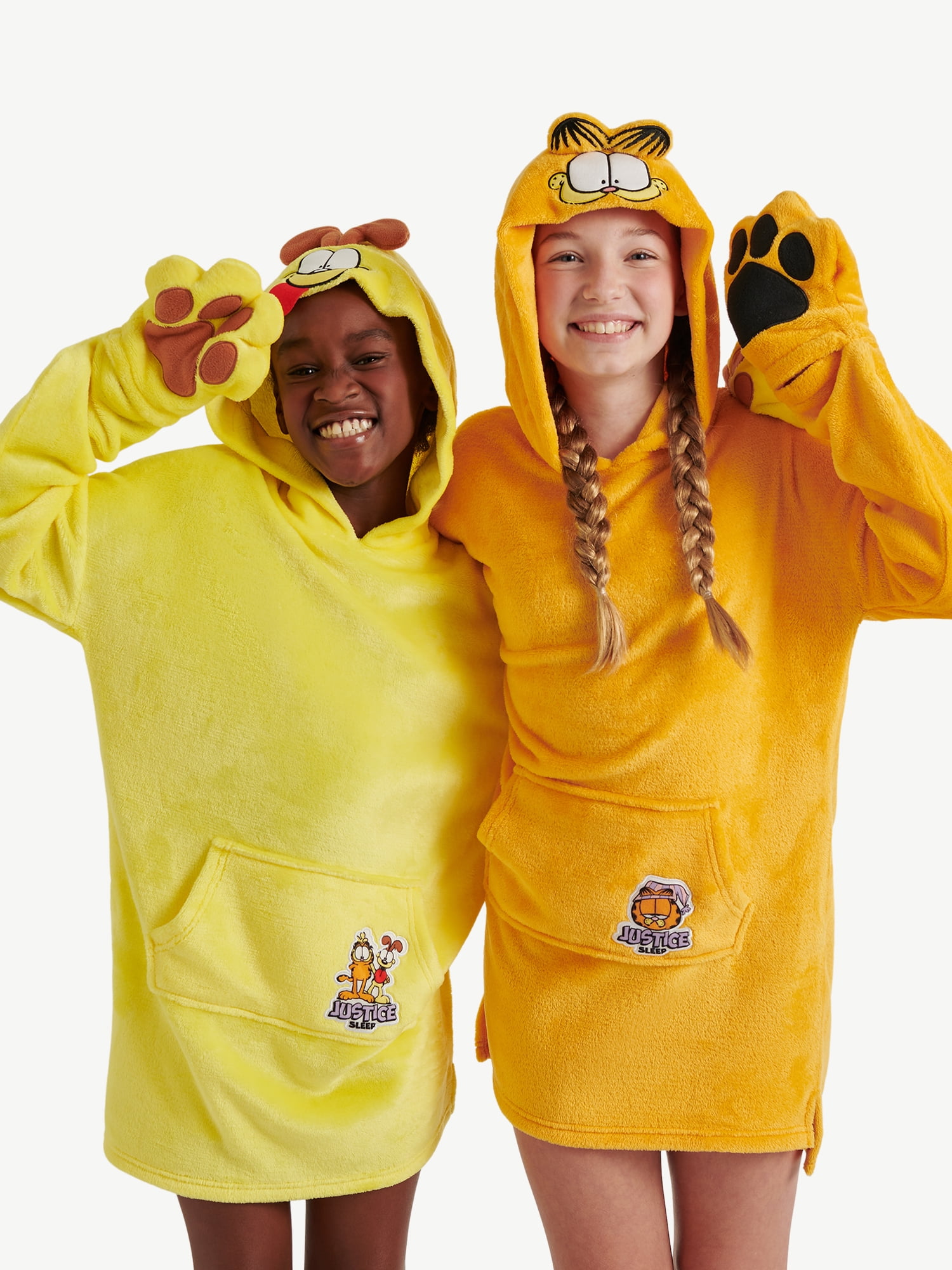 Justice Girls Long Sleeve Hooded Sleeper, Sizes S/M to L/XL