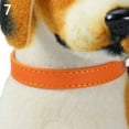thumbnail image 2 of Trayknick Collier pour Chien Chat Chiot Réglable en Faux Cuir Couleur Unie Orange, 2 of 13