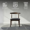 thumbnail image 3 of Ilios Innova | Paquete de 2 Sillas Nordico de Comedor, Estructura de Madera de Caucho Color Nogal, Asiento Tapizado en Gris, Estilo Mid Century Moderno, 3 of 9