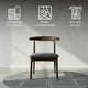 thumbnail image 3 of Ilios Innova | Paquete de 2 Sillas Nordico de Comedor, Estructura de Madera de Caucho Color Nogal, Asiento Tapizado en Gris, Estilo Mid Century Moderno, 3 of 9