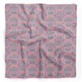 thumbnail image 1 of Bimba Foulard Dupatta Rose à Motif Vector Damassé en Pure Soie Imprimée, Foulard Bandana pour Femme, Tête Cou, 40 x 80 Pouces, 1 of 6