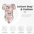 thumbnail image 6 of Easygdp Panda Women'S Waist-Cinching Short-Sleeved Onesie, Olastic Onesiet,Snaps At Bottom,Easy To Put On And Take Off - Medium, 6 of 9