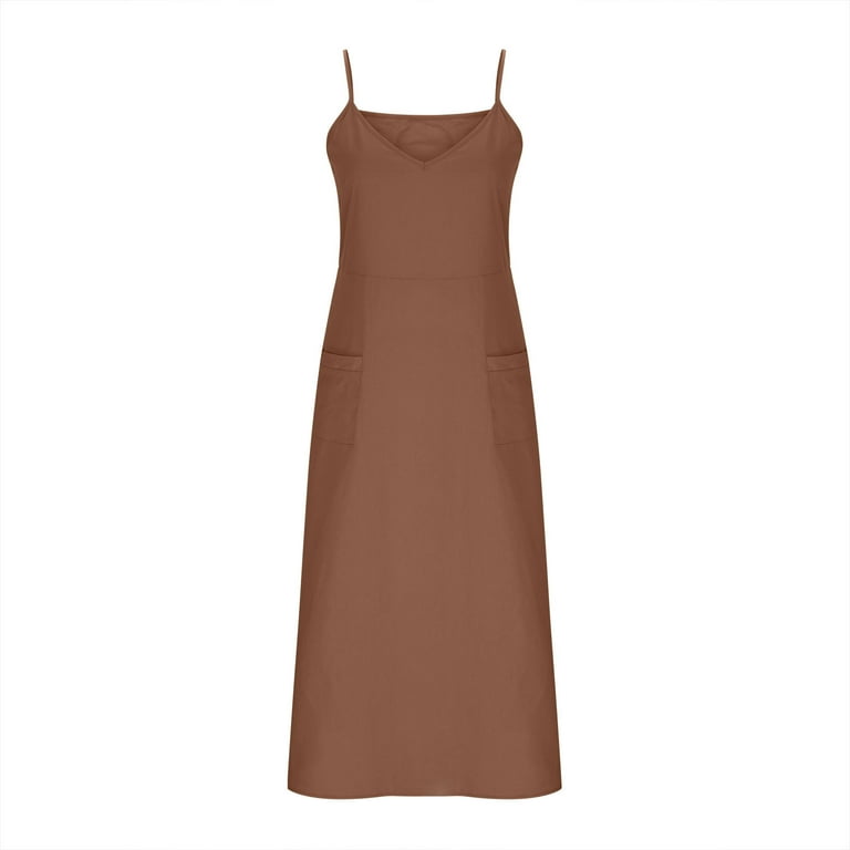 Ygbgbb Women's Sleeveless Empire Waist Dress Summer Casual Beach A Line Dresses Pleated Loose Fit Knee Length Dresses with Pockets 2026 New Brown M, Ygbgbb Women's Sleeveless Empire Waist Dress Summer Casual Beach A Line Dresses Pleated Loose Fit Knee Length Dresses with Pockets 2026 New Brown M,