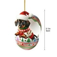 thumbnail image 3 of Ovzne Christmas Dachshund Hanging Tag - Festive Car Home Decor, Versatile Bag Decoration Tag Keychain, Perfect Christmas Gift, 3 of 5