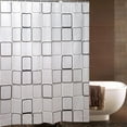 thumbnail image 2 of 12 Hooks Waterproof Shower Curtain Bathroom Liners PEVA Plastic Decor 71x79 In, 2 of 5