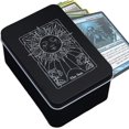 thumbnail image 3 of Tarot Card Box - Tarot Deck Holder | Tarot Deck Case | Tarot Card Accessories | Tarot Card Storage | Moon Sun Printed Tarot Card Holder Box | Card Storage Box | Metal Tarot Box | Jewelry Storage Box, 3 of 7