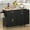 Black/White, variant on Timagebreze Kitchen Island with Storage, 41.3" W Wood Kitchen Island Cart with Drop Leaf, Black Rolling Cart with Lockable Wheels