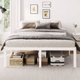 thumbnail image 2 of Merrland 18" King Size Metal Platform Bed Frame, Heavy-Duty, Ample Under-Bed Storage, No Box Spring Needed, White, 2 of 9