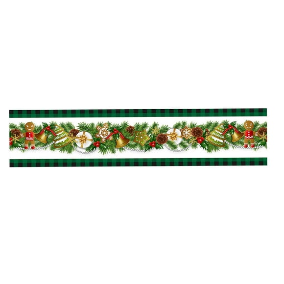 Camino de mesa Macarena navideño 13x71 pulgadas decoración de mesa invierno Estilo F