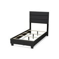 thumbnail image 3 of Baxton Studio Ansa Twin Size Dark Gray Fabric Upholstered Bed, 3 of 8