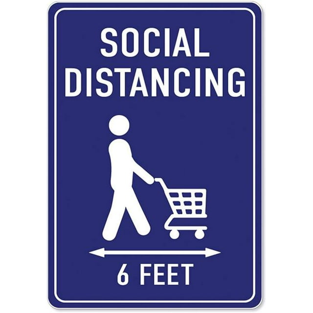 SignMission OS-NS-SBC-2436-25594 24 x 36 Po Signe de Préavis Coronavirus - Zone de Distanciation Sociale