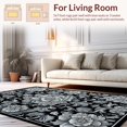 thumbnail image 2 of ODIKA 8' x 10' Machine Washable Non-Slip Area Rug, Baroque Flower High Traffic Rug, Gray, 273727, 2 of 7