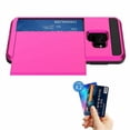 thumbnail image 4 of For Samsung S9 Plus Case, SOATUTO S9 Plus Wallet Card Holder Defender Bumper Soft Rubber Hard PC Back Hybrid Shockproof Slide Cover Flexible Protective with Card Slots for Samsung S9 Plus - Rose Pink, 4 of 5