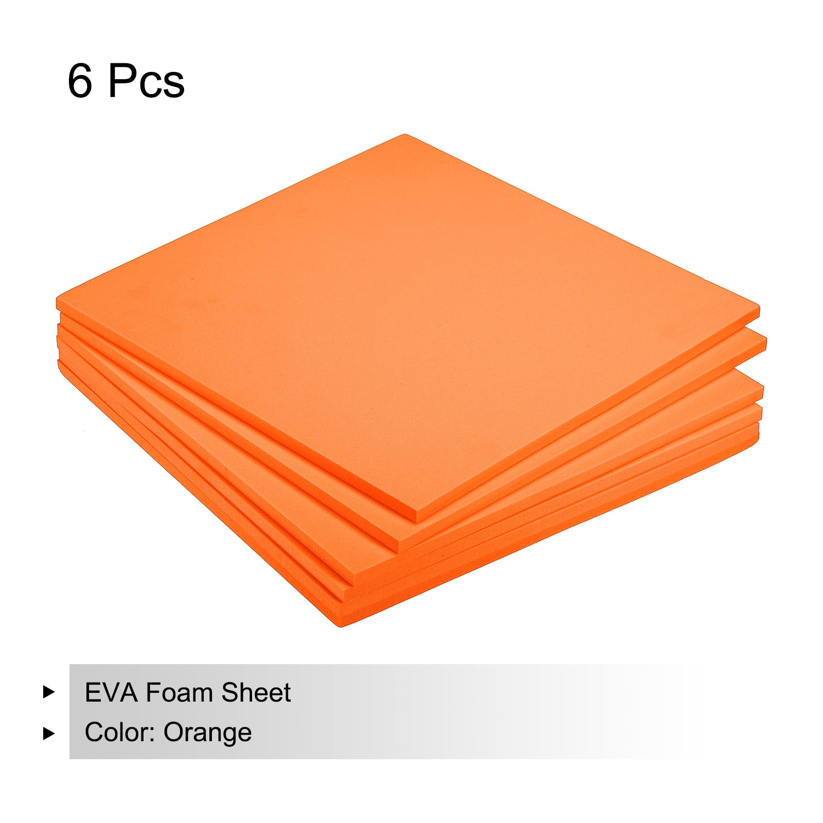 EVA Foam Sheets Orange 9.8 Inch x 9.8 Inch 5mm Thick Crafts Foam Sheets 8Pcs
