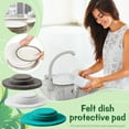 thumbnail image 1 of Fiudx Tapete Protector de Platos, Almohadillas Antifricción de Fieltro, Evita Rayones En Ollas y Platos, Ideal para Guardar Utensilios de Cocina, Fácil de Limpiar, Juego de 24 Piezas, 6 Grandes, 12 M, 1 of 3