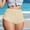 Khaki, variant on Womens Hot Shorts Fashion Casual Drawstring Elastic High Waisted Side Strap Soild Beach Vacation Clothes