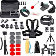 FEHNAG Compatible with GoPro Hero Accessories Kit, 60 Pieces Compatible with GoPro Hero 13-1, Insta360, DJI Osmo, AKASO, and More