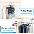 thumbnail image 3 of Perchas para pantalones que ahorran espacio, 2 unidades, para armarios de varias capas, usos multifuncionales, organizador de perchas para pantalones, bufandas y pantalones (paquete de 2), 3 of 7