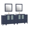 thumbnail image 6 of Vanity Art 96 Inch Double Sink Bathroom Vanity Combo Set 5 Cabinets 2 Shelves 13 Dove-Tailed Drawers Ceramic Top Bathroom Cabinet with Free Mirror VA3030-96B, 6 of 9