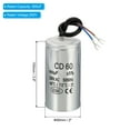 thumbnail image 2 of Uxcell 800uF 250VAC 2 Wires 5% Tolerance 50/60Hz CD60 Run Capacitor 2 Pack, 2 of 5