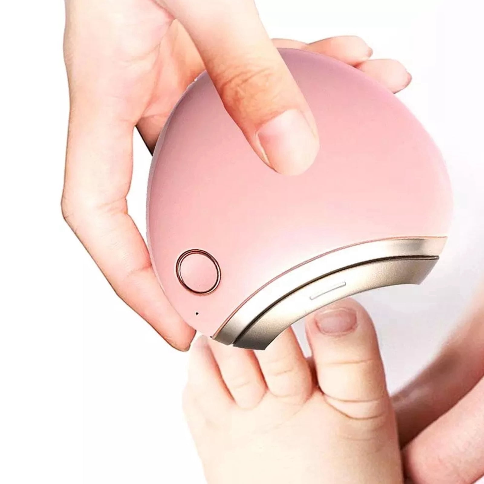 LAZIOEGR Electric Nail Clipper for Kids and Elderly, Automatic Fingernail Trimmer with USB Charging, Portable Manicure Tool Set (3.07x3.15 inches / 7.8x8 cm), Pink
