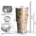 thumbnail image 6 of 30oz Autumn Fall Leaves Pattern Tumblers Stainless Steel Tumbler with Lid and Straw,Vacuum Insulated Double Wall Travel Tumbler Cups Mug with Cleaning Brush for Coffee,Tea, 6 of 7