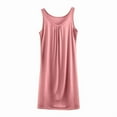 thumbnail image 5 of Sakmal Long Moomoo Dresses for Women Cotton Pink Lightweight Sleepshirt Plain Sleeveless Sleep Tanks for Women, 5 of 5