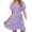 Purple, variant on OSOLU Women Casual Dress Square Neck Short Sleeve Flounce Hem Everyday Summer Dress Basic Solid Color Dresses For Fall Travel Cute Sundress Dresses For Women 2025 Elegant Classy