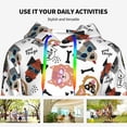 thumbnail image 4 of Kdxio Hip Hop Dog Print Womens Oversized Hoodies Sweatshirts Hooded Pullover Tops Sweaters Casual-Large, 4 of 7