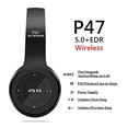 thumbnail image 3 of Audífonos Inalámbricos Wireless Bluetooth P47 Color Negro, 3 of 6