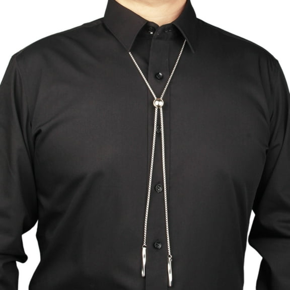 Bead Bolo Tie Pendant Cool Necklace Clavicle Chain Necklace Cool Chokers with Blingbling Bead Lariat