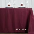 thumbnail image 2 of BalsaCircle 72" x 120" Polyester RECTANGULAR Tablecloth Table Linens Burgundy, 2 of 8