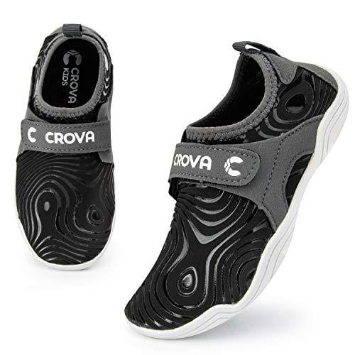 CROVA Kids Water Shoes Quick Dry Aqua Socks Non-Slip Barefoot Sports Shoes for Boys Girls Toddler 
