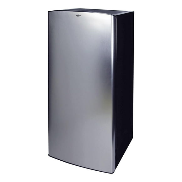 Koolatron 6.2 cu ft Stainless Steel Compact Fridge with Freezer, Mini Fridge with Large Capacity, Silver
