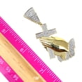 thumbnail image 4 of Men's Genuine Natural .33ct Diamond Cross W/ Praying Hand Charm Pendant Gold Tone, 4 of 4