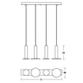 thumbnail image 2 of LNAP99L30D1WHLNR4 AFX Luna - 216W 4 LED Quadruple Pendant In Modern Style-12.38 Inches Tall and 7.88 Inches Wide-White Finish, 2 of 2